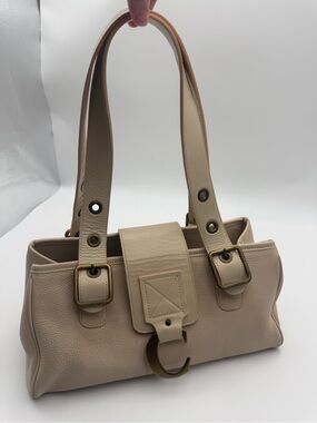 Chloe Beige Shoulder Bag with Gold Hardware